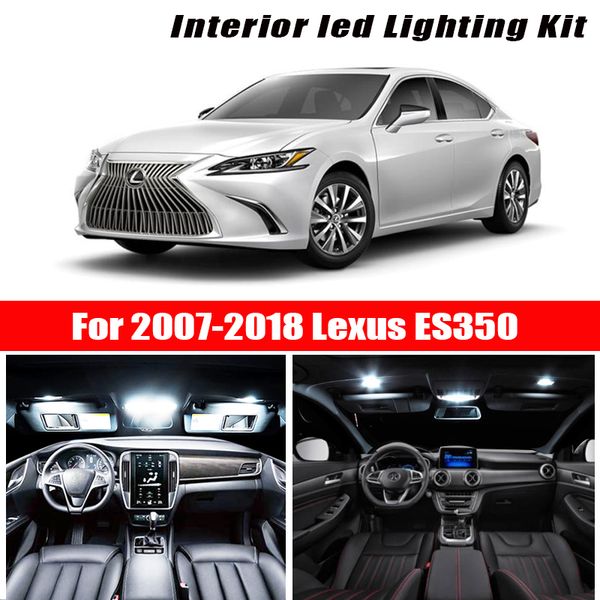 

for 2007-2020 es350 white car accessories canbus error led interior light reading light kit map dome license lamp