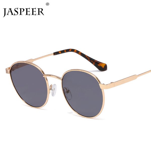 

jaspeer vintage round sunglasses women men retro brand designer mirror black alloy frames female eyewear uv400, White;black