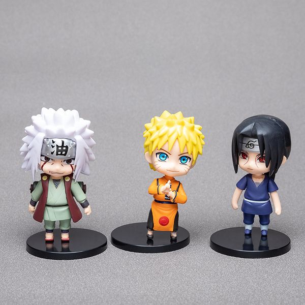 

a set of 6 naruto handmade kakashi i love luo animation hand made toys action doll model doll adornment gift