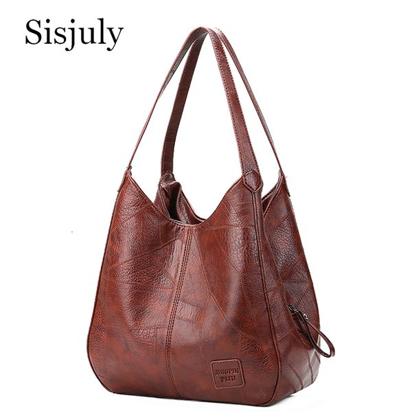 

sisjuly hobos bags for women 2020 leather handbags female shoulder bags lady casual tote soft bag vintage sac a main femme