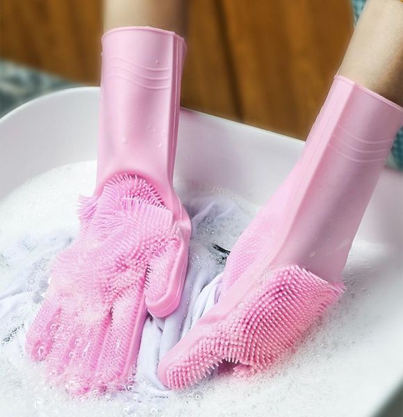 

kitchen for clean glove scrub washing dish pet tool gloves cleaning dishwashing household car magic scrubber silicone rubber hj2009 lnqts