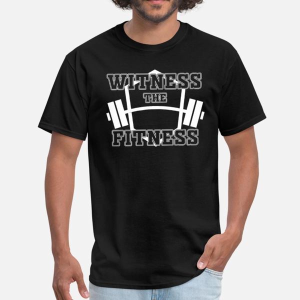 

witness the fitness t shirt men customize short sleeve o-neck vintage fit funny casual summer cool shirt, White;black