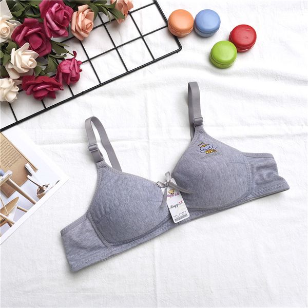 

yenlice small bra cotton intimates wireless thin cup bra comfortable girls children underwear first bras, Red;black