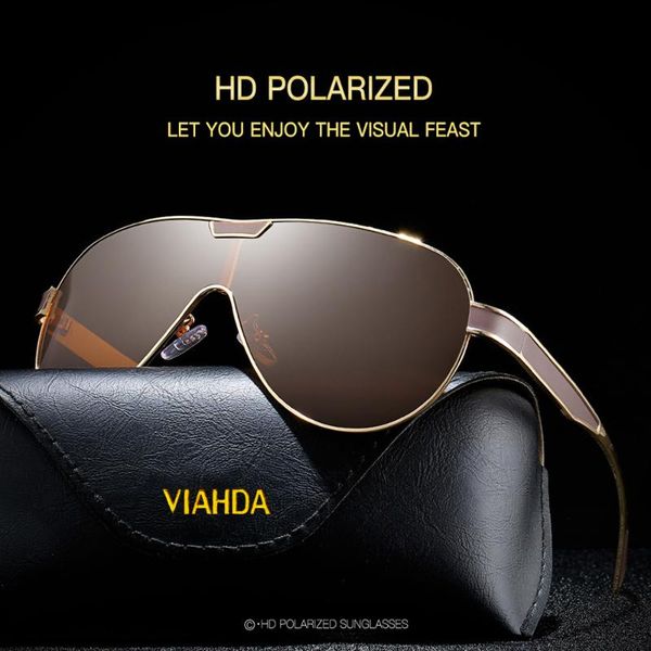 

2020 viahda brand designer original polarized sunglasses goggles men designer mirror glasses eyewear accessories, White;black