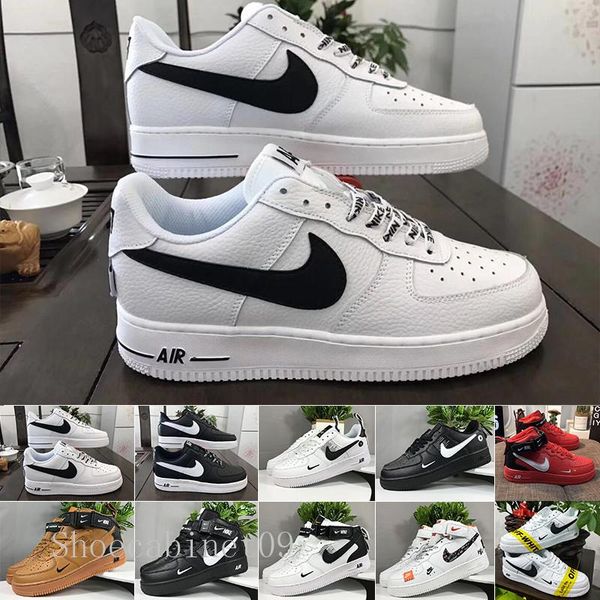 

sale 2019 new design forces men low skateboard shoes one 1 knit euro air high women all white black red sise 36-45 ze6n