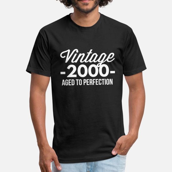 

vintage 2000 aged to perfection t shirt men printed short sleeve size s-3xl outfit crazy funny casual spring autumn vintage shirt
