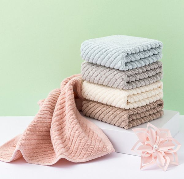 L'ultimo asciugamano di dimensioni 35X35 cm, asciugamani in twill semplice di puro cotone a trama semplice a 32 strati, assorbente e che non lascia pelucchi