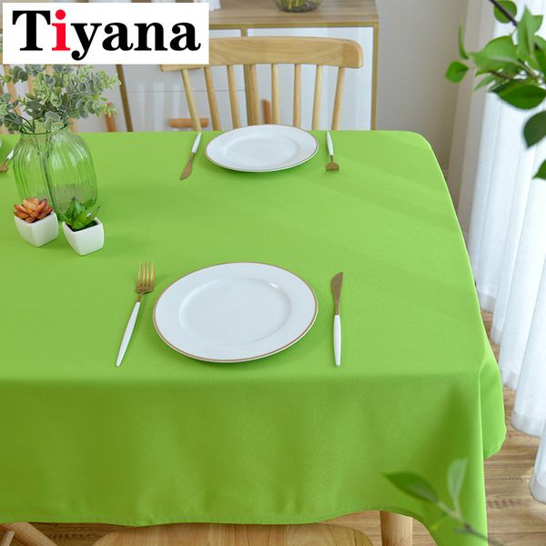 

tiyana quality solid tablecloth cover white green washable coffee dinner table cloth for wedding banquet decor jk330y