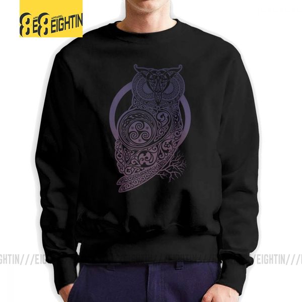 

мужской кельтского owl viking valhalla odin толстовка fun толстовка чистого хлопка графические пуловеры мужской