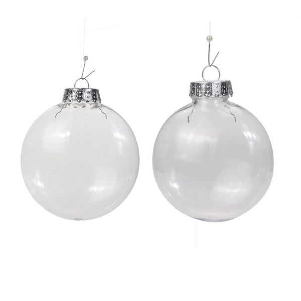 

pet christmas decor clear plastic flat ball pendant party xmas home decor