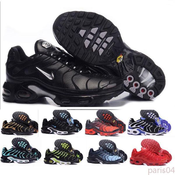 

2020 mens and womens tn plus run utility cpfm moc fly knit running shoes outdoors sports shoes sneakers p04, Black