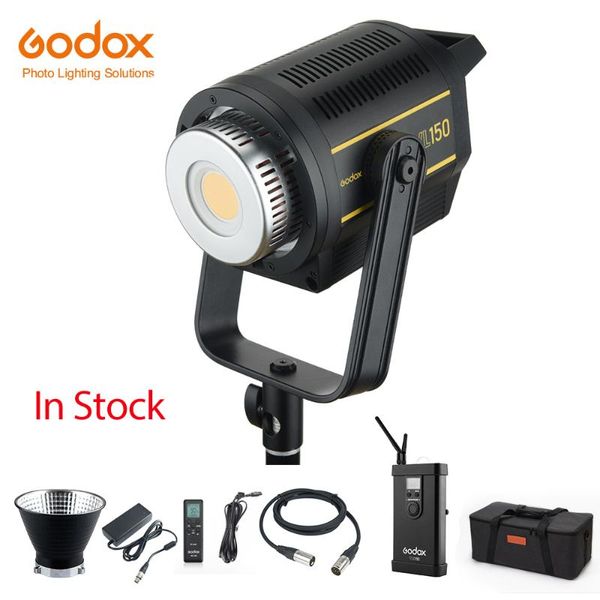 

flash heads in stock godox vl150 vl-150 150w 5600k white version led video light continuous output bowens mount studio