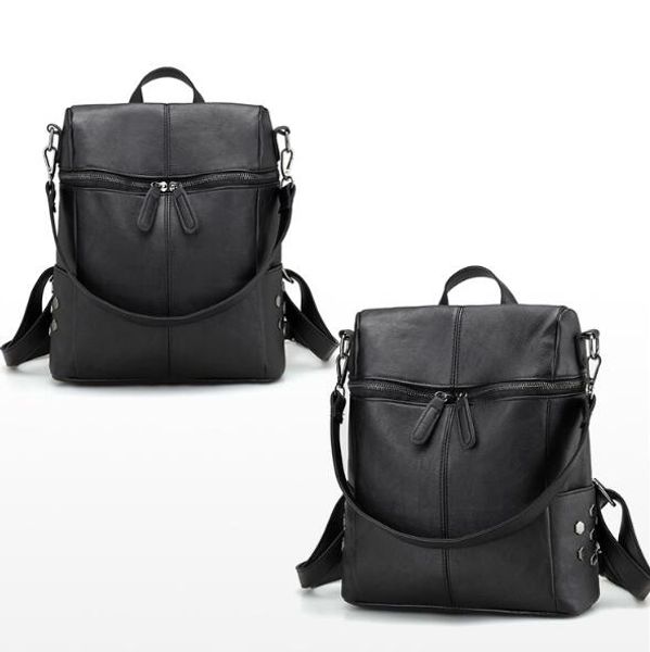 

женская мода рюкзак высокого качества студенты schoolbag вскользь заклепка lady travel сумки на ремне