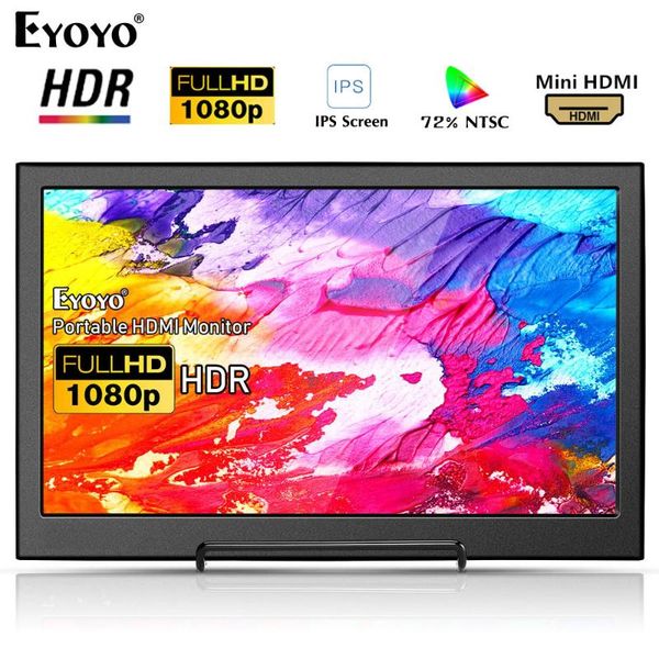 

eyoyo em13f 13,3" hdr портативный игровой монитор fhd 1920x1080 ips dual mini hdmi жк-экран для ноутбука pc xbox переключатель ps4