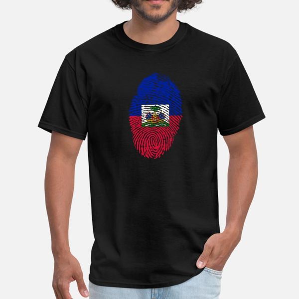 

haiti fingerprint t shirt men knitted short sleeve s-xxxl trend graphic casual spring autumn novelty shirt