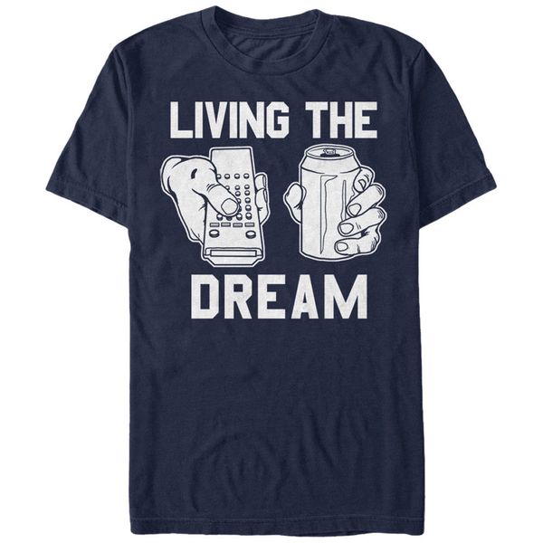 

2019 fashion 100% cotton t shirt tv beer living the dream mens graphic t shirt tee shirt