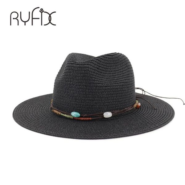 

summer new style men's leisure straw hat outdoor beach sun hat popular ha124, Blue;gray