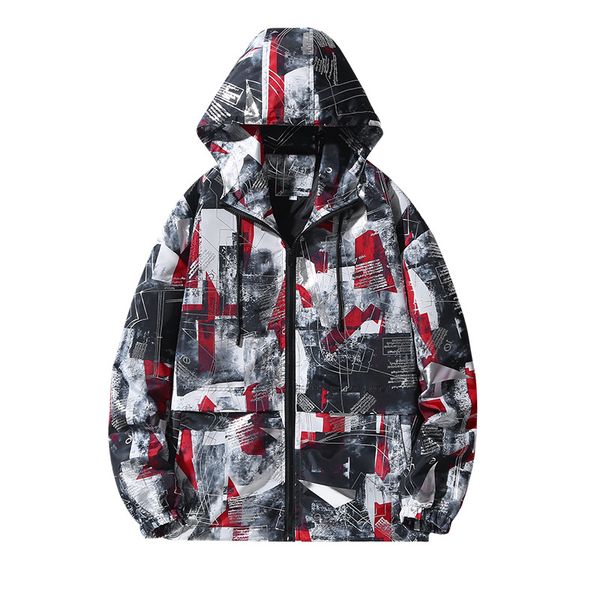 

plus size m-8xl men's bomber jacket new trend camouflage hoodie casual zipper hip hop streetwear printing couple men coat;ga555, Black;brown