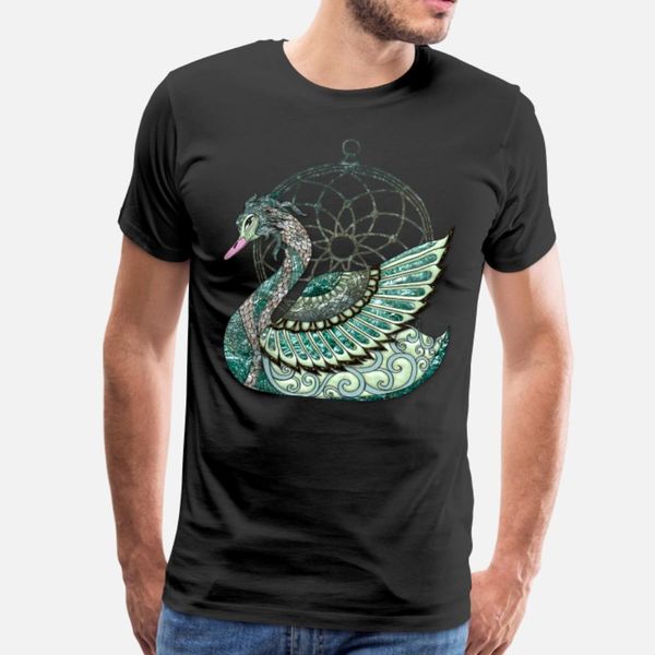 

wonderful elegant swan t shirt men custom tee shirt s-xxxl original crazy building summer style letter shirt