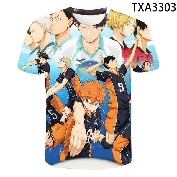 

summer anime haikyuu 3d boy girl printed cool 3d print shirts anime hippie hippie men clothing