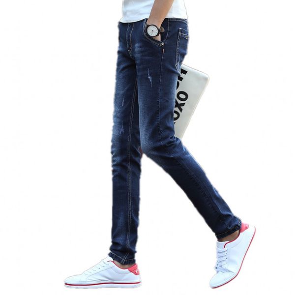 

arrival winter jeans men fashion elasticity men's cotton pants 27-36., Blue