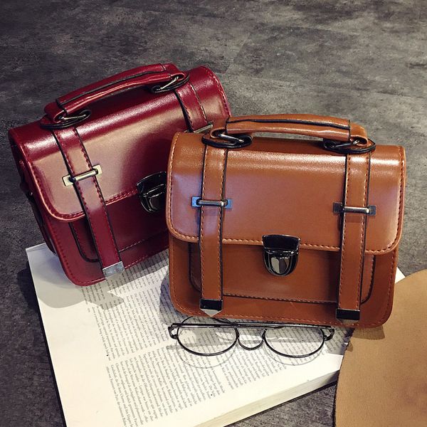 

fashion crossbody bag for women red flap totes girls one strap pu leather shoulder bag 2020 handbag vintage light high quality