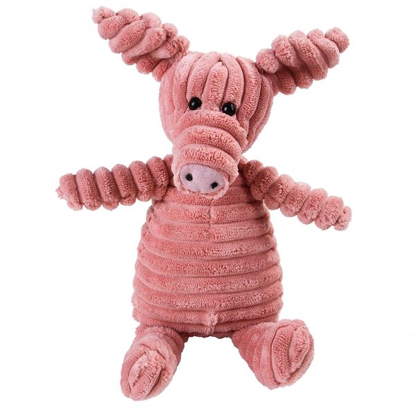 

new product pet dog toys various kinds of molars nozzle training corduroy monkey pig animal shape cute stuffed toys