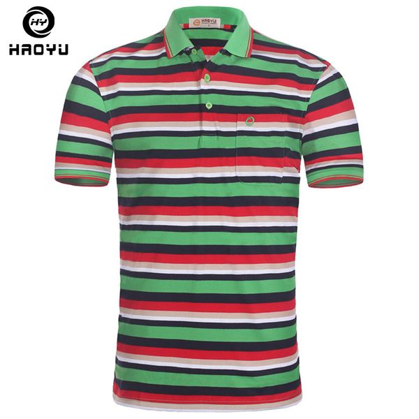 

men's polos classic 2021 summer striped shirt brand of polyster cotton short-sleeved m/2xl, White;black