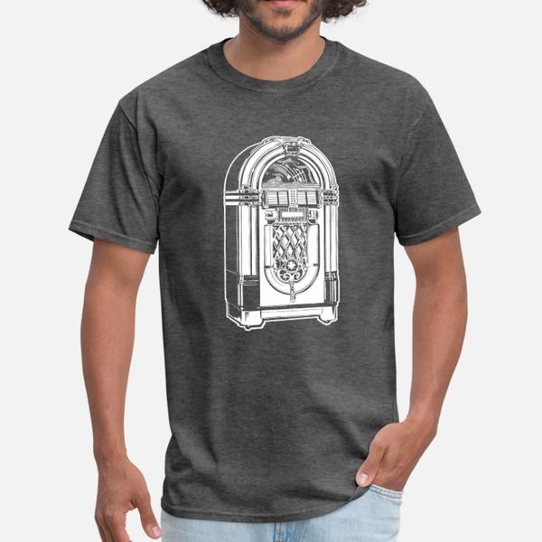 

jukebox retro vintage old school music t shirt men knitted 100% cotton o-neck letter interesting new style spring autumn pattern shirt