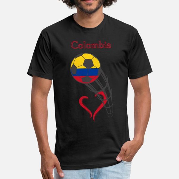 

colombia football flag heart gift idea t shirt men printed short sleeve o neck leisure famous funny casual summer letters shirt, White;black