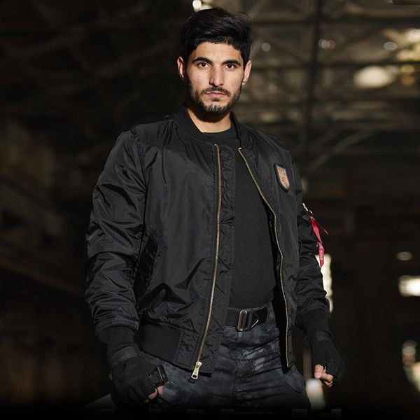 

men tactical flight jackets outdoor waterproof coats spring summer slim outerwear baseball uniform black green xa314f, Black;brown