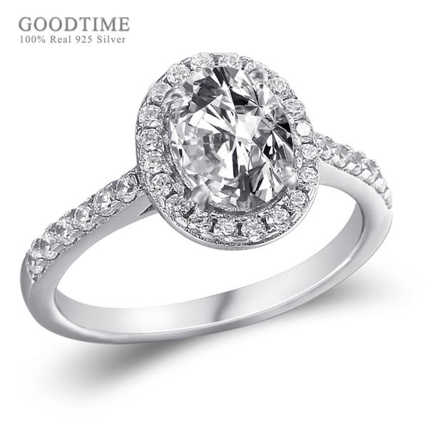 

noble ring 925 sterling silver ring luxury zirconia rhinestone wedding bridal rings for women girl party, Golden;silver