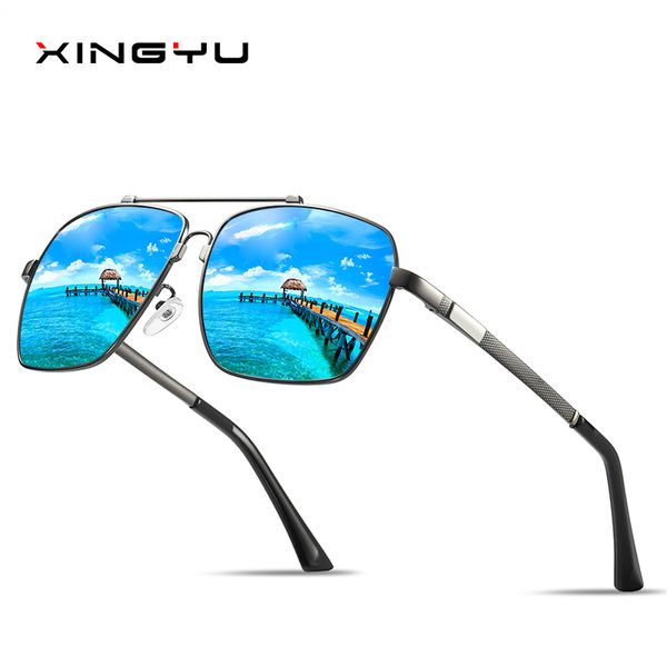 

sunglasses xingyu polarized men deformable frame classic pilot mirror lens outdoor driving uv400 male eyewear okulary gafas 118, White;black