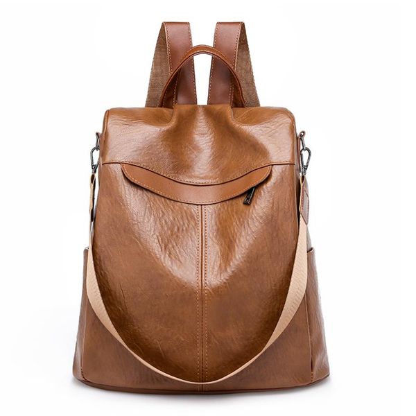 

leather women backpack anti-theft women backpacks ladies large capacity backpack waterproof bagpack sac a dos