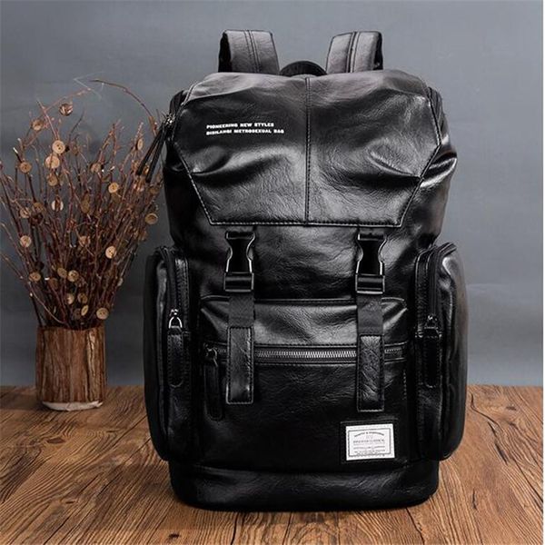 

wholesale brand men handbag new color Korean backpack large leather student bag simple outdoor travel sports backpack fashion backpack, White1