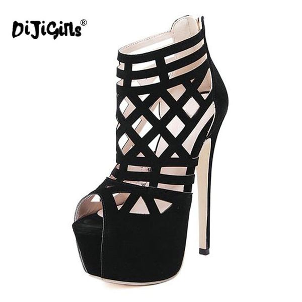 

women summer sandals women party shoes platform wedding pumps stiletto heels open toe high heels dress shoes, Black