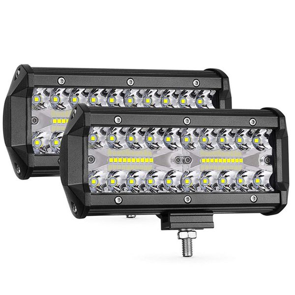 Farol combinado para carro com feixe de luz de trabalho LED de 7 polegadas para caminhão trator 4x4 SUV ATV 12V 24V