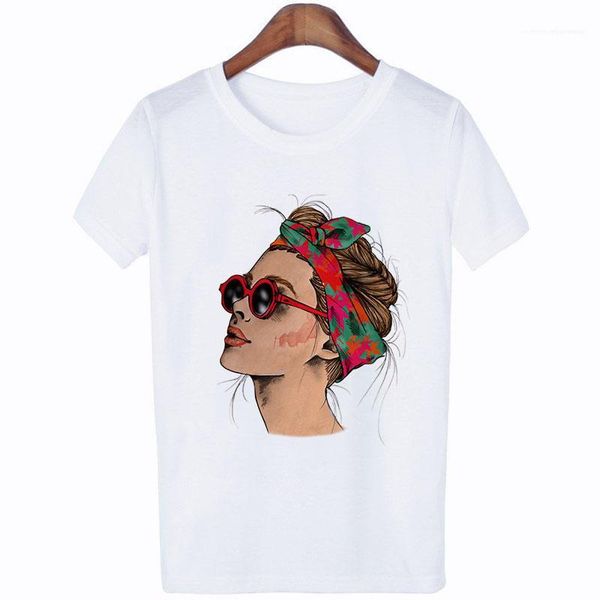 

плюс размер женская летняя vogue printed lady повседневная футболка топы harajuku streetwear с коротким рукавом o шеи топы тис womens повсед, White