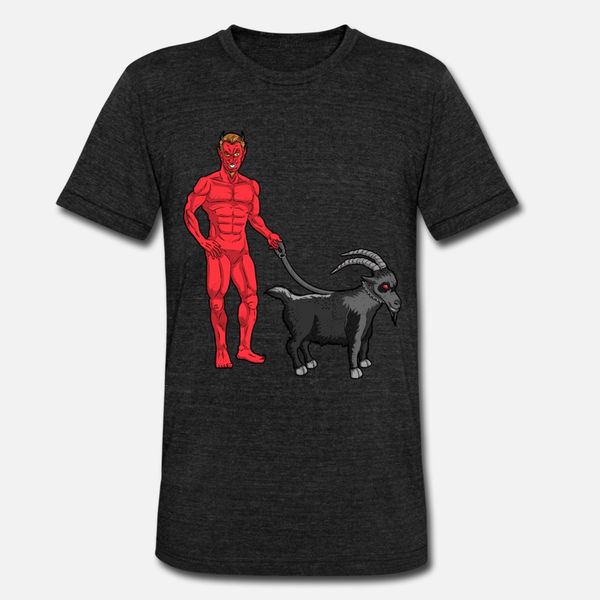 

devil with goat on a leash satan black phillip t shirt men customize short sleeve euro size s-3xl cool cute comfortable summer style shirt