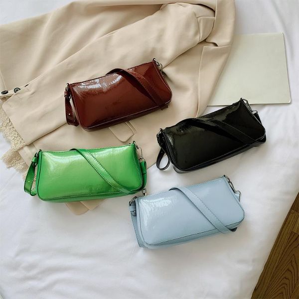 

vintage pu leather women handbags solid color female elegant travel shopping shoulder trunk totes bags zipper messenger bag