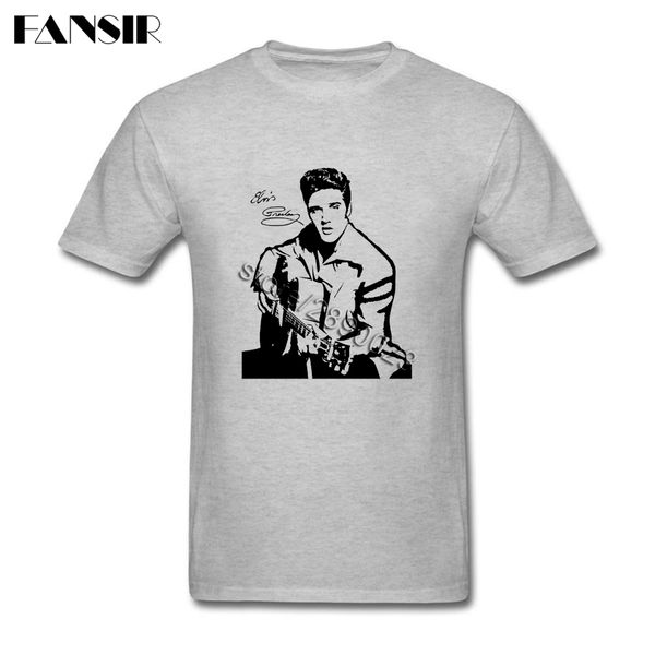 

men t-shirt awesome short sleeve crewneck cotton tees shirt men boy elvis presley guys tee