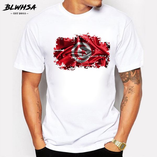 

blwhsa 3d tunisia flag t-shirts for men summer cool short sleeve casual men t shirts comfortable tunisia tees