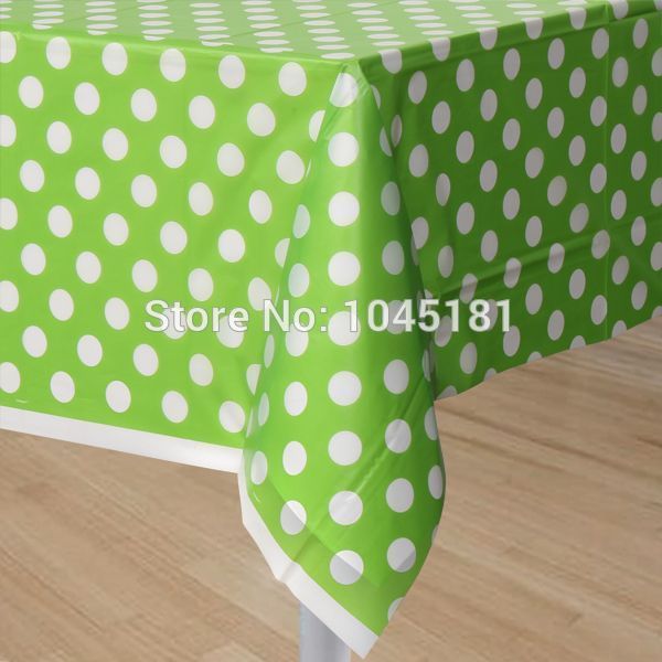 

table cloth ipalmay disposable plastic polka dot tablecloth kids birthday party supply 100pcs/lot pink blue black yellow green