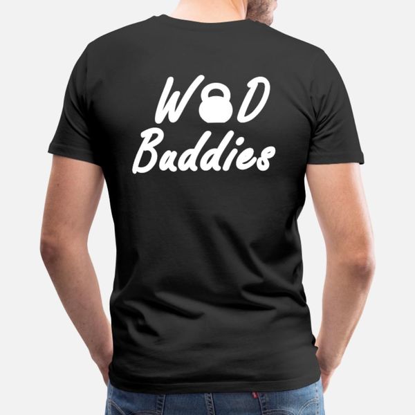 

wod buddies white design t shirt men fitness cotton s-xxxl pattern fitness fashion summer letter shirt