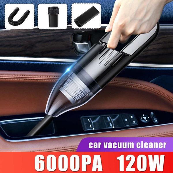 

6000pa portable car vacuum cleaner wet and dry dual use vacuum cleaner for auto clean 120w handheld car maintenance