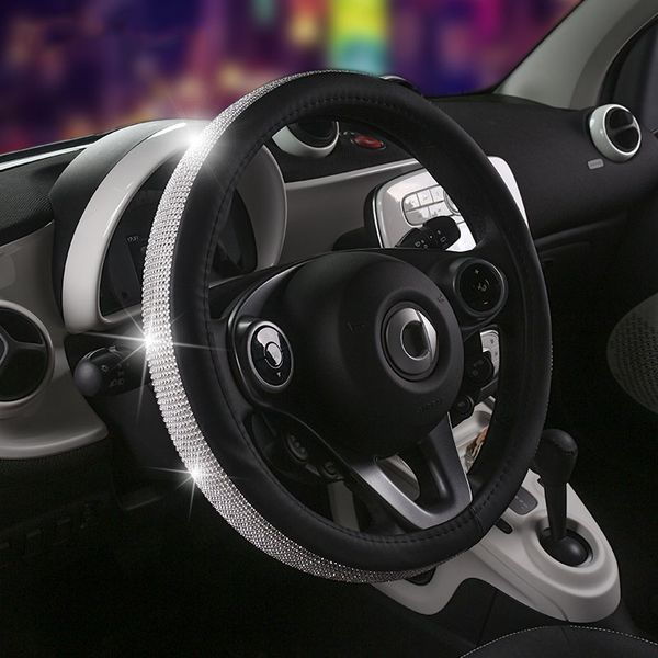 

рулевое колеса автомобиля кожаный чехол алмазный decor протектор для смарт-451 453 fortwo forfour автоаксессуары