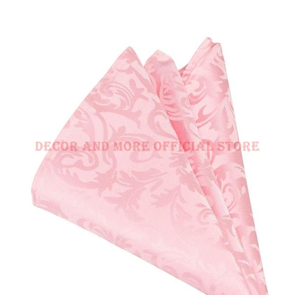 

50pcs l solid table napkins white pink red pink decor poly jacquard damask dining napkin for wedding party 48cm/19inch