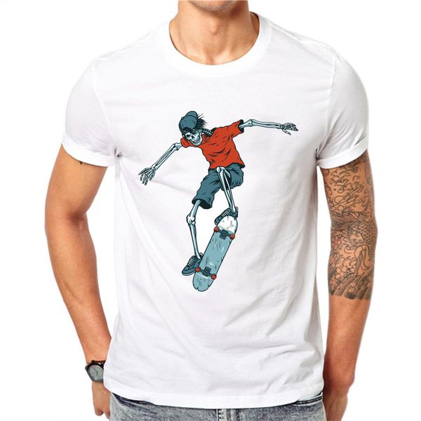 

lettbao fashion men printed t shirts skull men shirt with go fast t-shirt male cotton short sleeve tee shirt