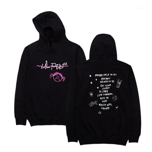 

mens nipsey hussle hoodies rap hiphop r.i.p lil peep letters sweatshirts pullovers, Black