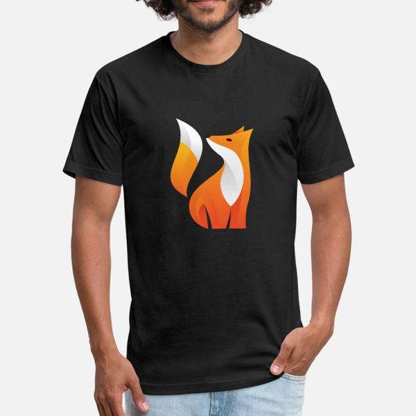 

cute fox design t shirt men customized short sleeve size s-3xl fit fit fashion summer style original shirt